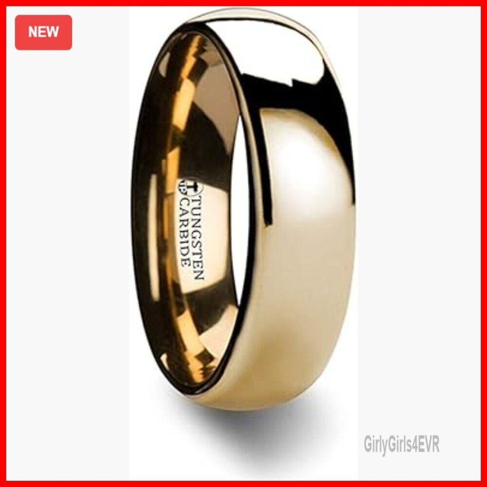 Tungsten Carbide Wedding Ring Size 5 Domed Comfort Fit Band